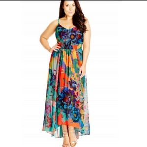 Floral Multicolor Maxi Dress